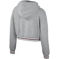 The Wild Collective Texas AM Aggies Cropped Shimmer Pullover Hoodie