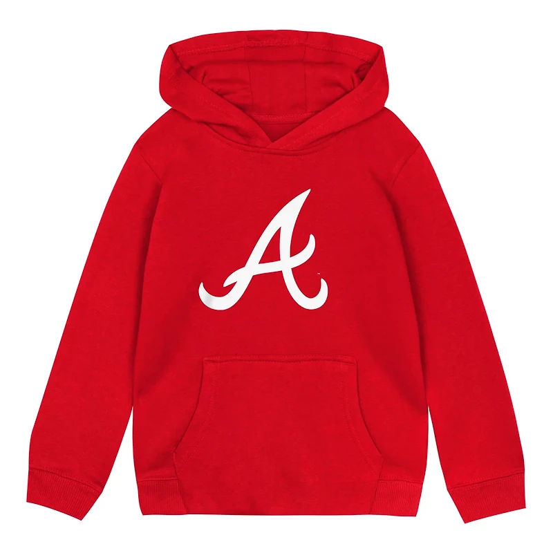 Toddler Atlanta Braves Primary Logo Fleece Pullover Hoodie