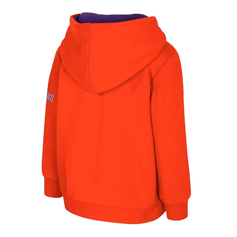 Toddler Colosseum Clemson Tigers Big Logo Volume Fleece Pullover Hoodie