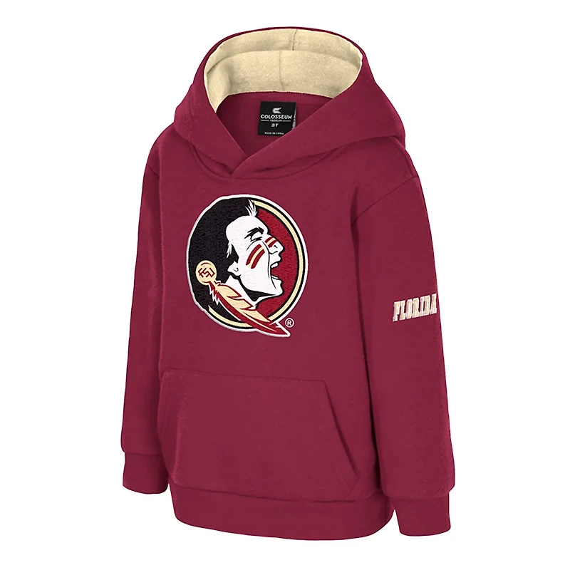 Toddler Colosseum Florida State Seminoles Big Logo Volume Fleece Pullover Hoodie
