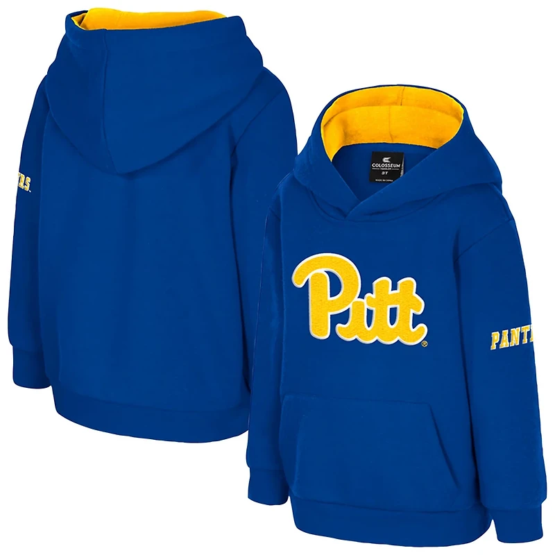 Toddler Colosseum Pitt Panthers Big Logo Volume Fleece Pullover Hoodie