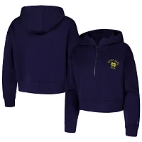 Under Armour Notre Dame Fighting Irish Inline Modest Cropped Half-Zip Hoodie
