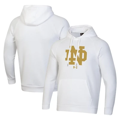 Under Armour Notre Dame Fighting Irish Interlocking ND Gold Rush Rival Raglan Pullover Hoodie