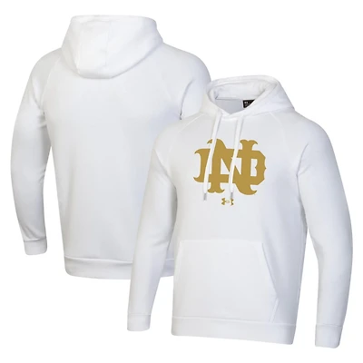 Under Armour Notre Dame Fighting Irish Throwback Interlocking ND Gold Rush Rival Raglan Pullover Hoodie