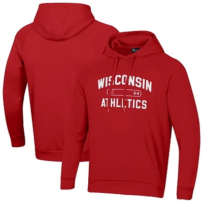 Under Armour Wisconsin Badgers 2025 Sideline Rival Fleece Hoodie