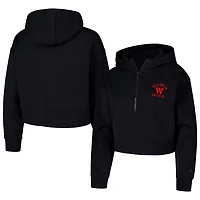 Under Armour Wisconsin Badgers Inline Modest Cropped Half-Zip Hoodie