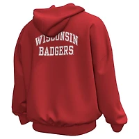 Under Armour Wisconsin Badgers Throwback Icon Fleece Pullover Hoodie