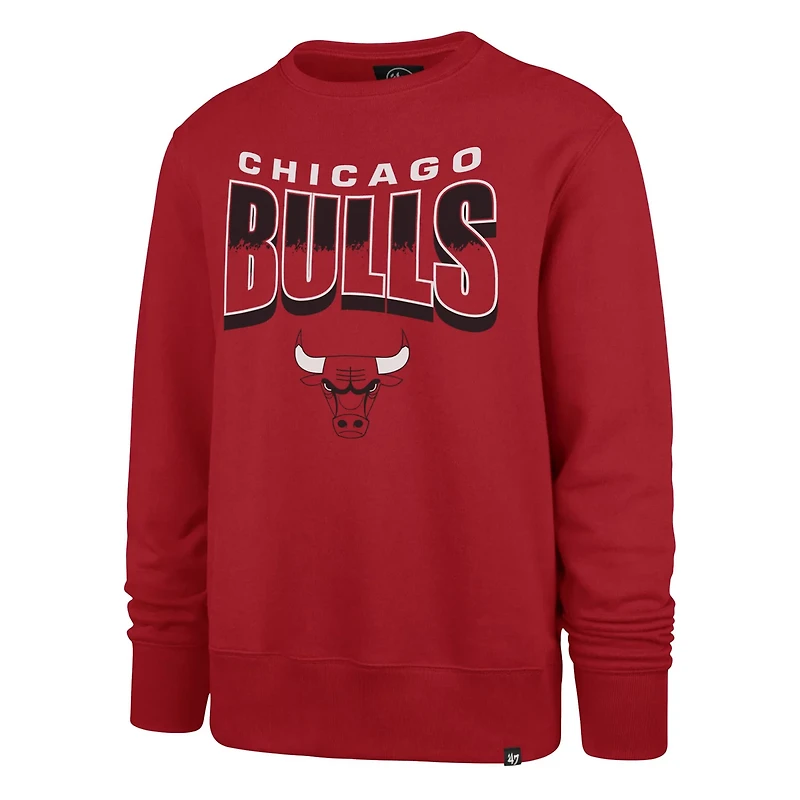 Unisex '47 Chicago Bulls Brush By Headline Crewneck Sweatshirt