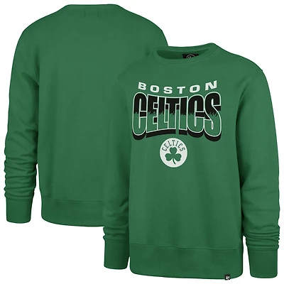 Unisex '47 Kelly Boston Celtics Brush By Headline Crewneck Sweatshirt