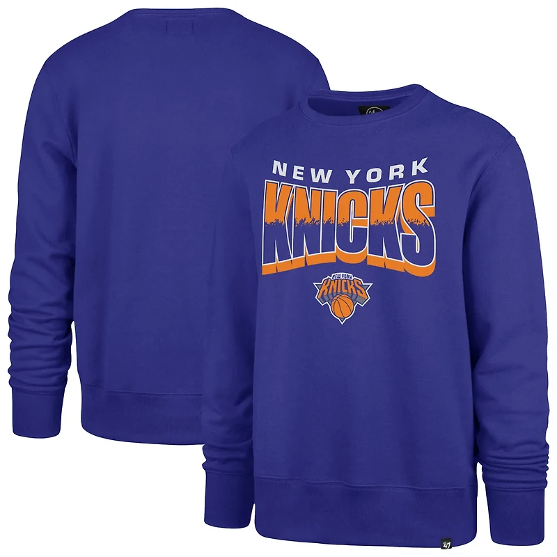 Unisex '47 New York Knicks Brush By Headline Crewneck Sweatshirt