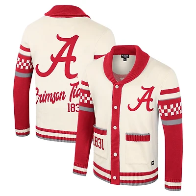 Unisex Colosseum Alabama Crimson Tide Wild Collective Button-Up Jacquard Sweater