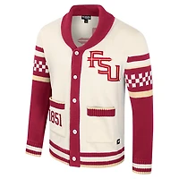 Unisex Colosseum Florida State Seminoles Wild Collective Button-Up Jacquard Sweater