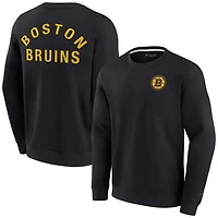 Unisex Fanatics Boston Bruins Super Soft Pullover Crew Sweatshirt