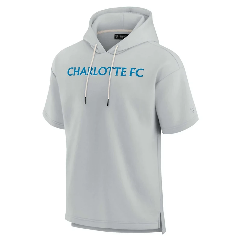 Unisex Fanatics Charlotte FC Elements Super Soft Fleece Short Sleeve Pullover Hoodie