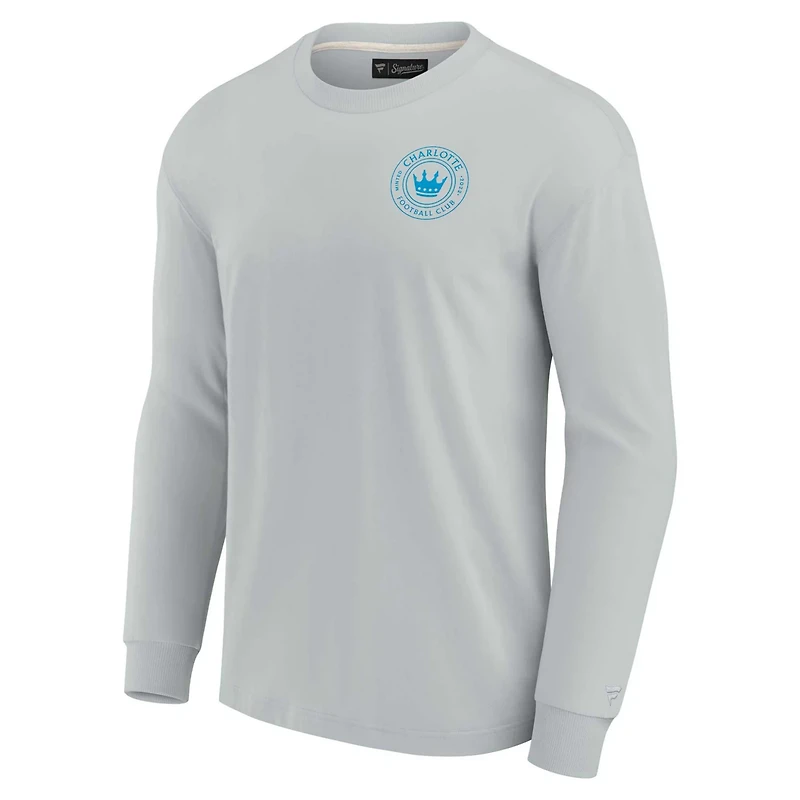 Unisex Fanatics Charlotte FC Elements Super Soft Long Sleeve T-Shirt