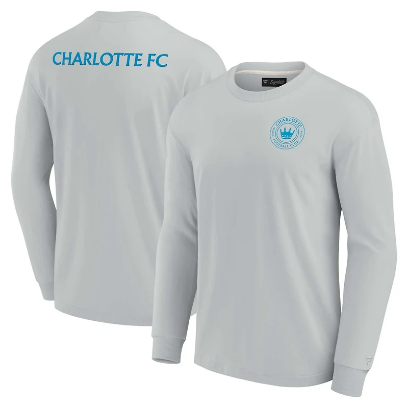 Unisex Fanatics Charlotte FC Elements Super Soft Long Sleeve T-Shirt