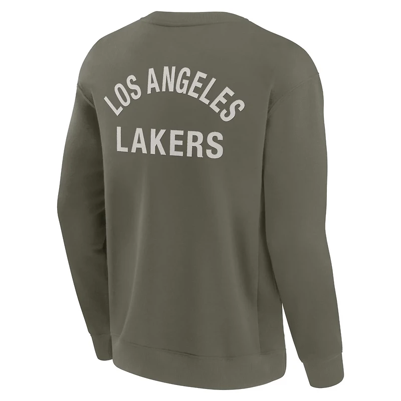 Unisex Fanatics Los Angeles Lakers Super Soft Pullover Crew Sweatshirt