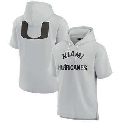 Unisex Fanatics Miami Hurricanes Elements Super Soft Fleece Short Sleeve Pullover Hoodie