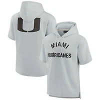 Unisex Fanatics Miami Hurricanes Elements Super Soft Fleece Short Sleeve Pullover Hoodie
