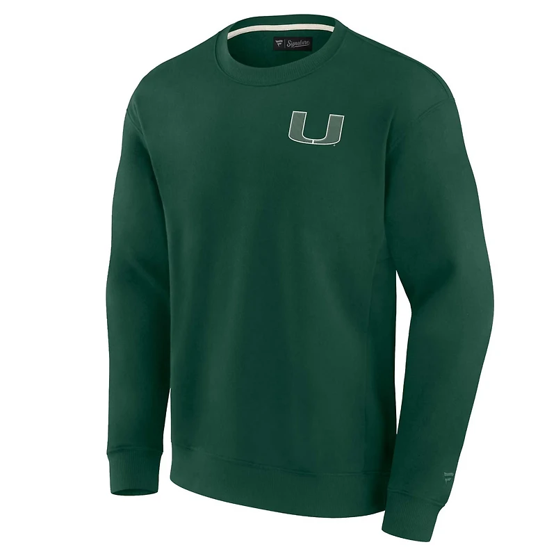 Unisex Fanatics Miami Hurricanes Super Soft Pullover Crew Sweatshirt