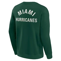 Unisex Fanatics Miami Hurricanes Super Soft Pullover Crew Sweatshirt
