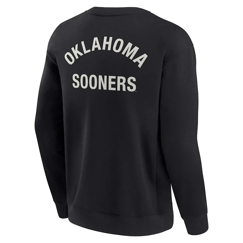 Unisex Fanatics Oklahoma Sooners Super Soft Pullover Crew Sweatshirt