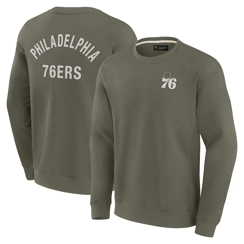 Unisex Fanatics Philadelphia 76ers Super Soft Pullover Crew Sweatshirt