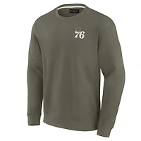 Unisex Fanatics Philadelphia 76ers Super Soft Pullover Crew Sweatshirt