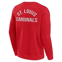 Unisex Fanatics St Louis Cardinals Super Soft Pullover Crew Sweatshirt