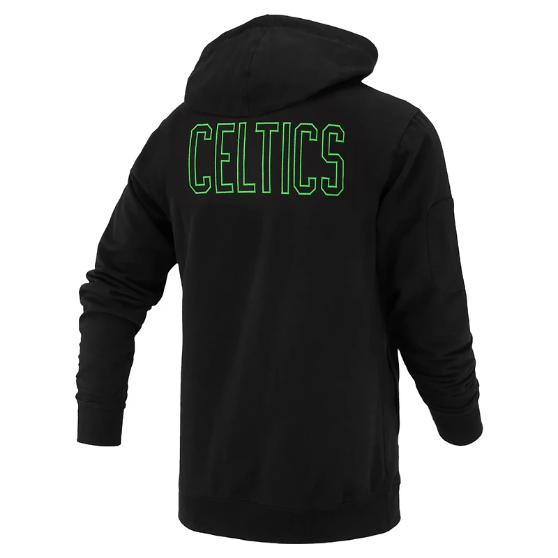 Unisex FISLL Boston Celtics Logoman Shadow Collection Pullover Hoodie