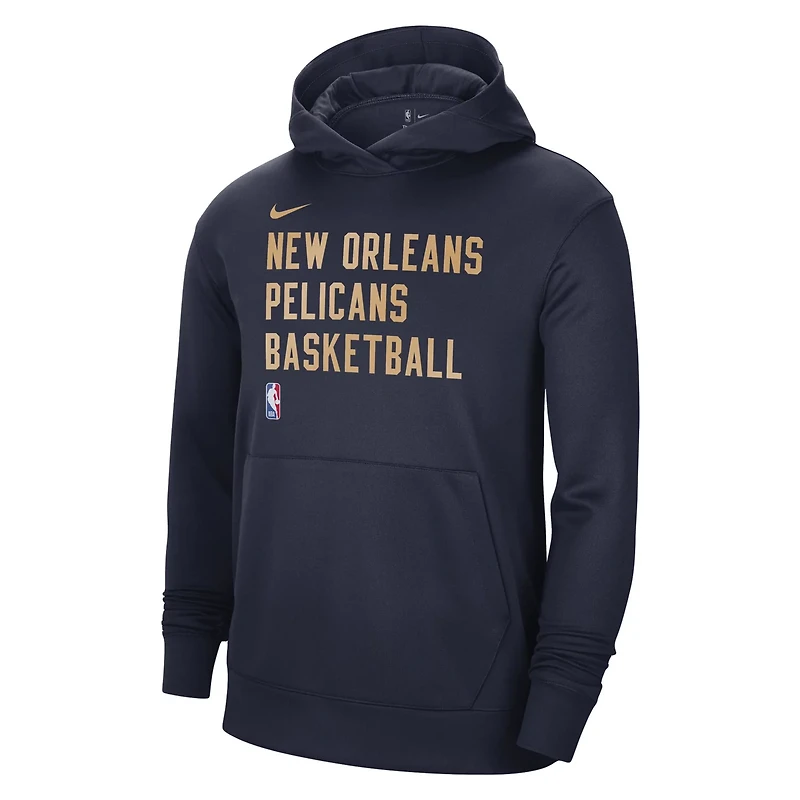 Unisex Nike New Orleans Pelicans 2023 24 Performance Spotlight On-Court Practice Pullover Hoodie
