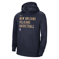 Unisex Nike New Orleans Pelicans 2023 24 Performance Spotlight On-Court Practice Pullover Hoodie