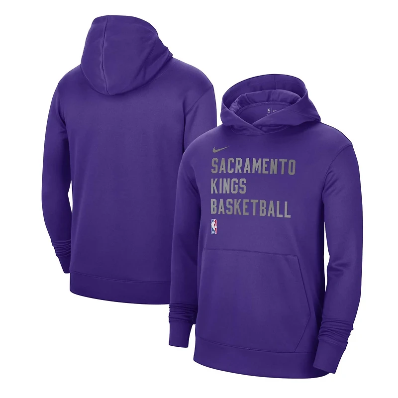 Unisex Nike Sacramento Kings 2023 24 Performance Spotlight On-Court Practice Pullover Hoodie