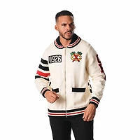 Unisex The Wild Collective Chicago Blackhawks Jacquard Full-Zip Sweater