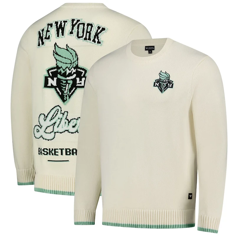 Unisex The Wild Collective New York Liberty Jacquard Pullover Sweater