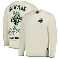 Unisex The Wild Collective New York Liberty Jacquard Pullover Sweater