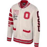 Unisex The Wild Collective Ohio State Buckeyes Button-Up Jacquard Sweater