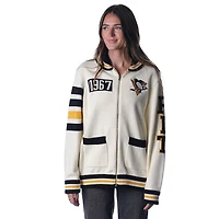 Unisex The Wild Collective Pittsburgh Penguins Jacquard Full-Zip Sweater