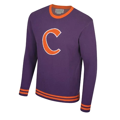 Unisex Uscape Apparel Clemson Tigers Renew Knit Vintage Pullover Sweater