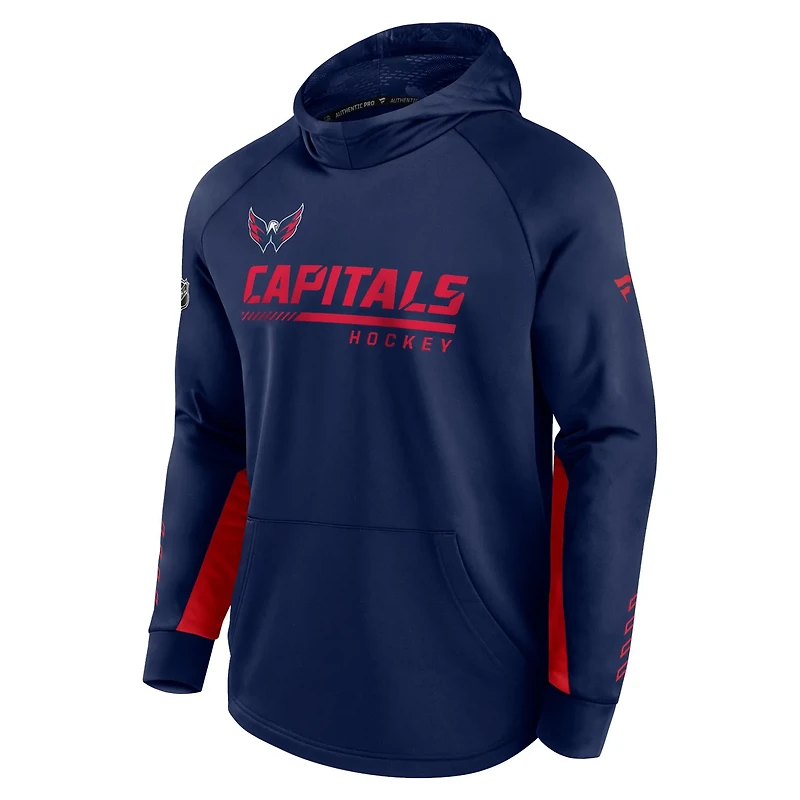 Washington Capitals Authentic Pro Locker Room Raglan Pullover Hoodie