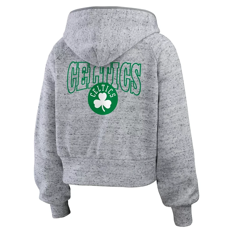 WEAR by Erin Andrews Boston Celtics Speckled Radiator Full-Zip Hoodie