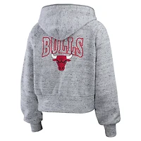 WEAR by Erin Andrews Chicago Bulls Speckled Radiator Full-Zip Hoodie
