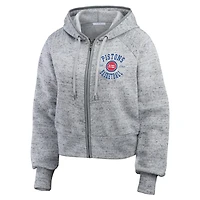 WEAR by Erin Andrews Detroit Pistons Speckled Radiator Full-Zip Hoodie