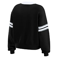 WEAR by Erin Andrews Los Angeles Kings Cropped Lace-Up Sweater