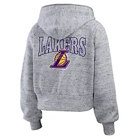 WEAR by Erin Andrews Los Angeles Lakers Speckled Radiator Full-Zip Hoodie