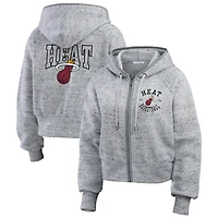 WEAR by Erin Andrews Miami Heat Speckled Radiator Full-Zip Hoodie