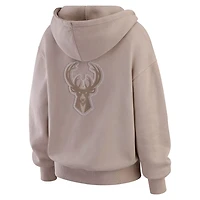 WEAR by Erin Andrews Milwaukee Bucks Washed Pullover Crewdie