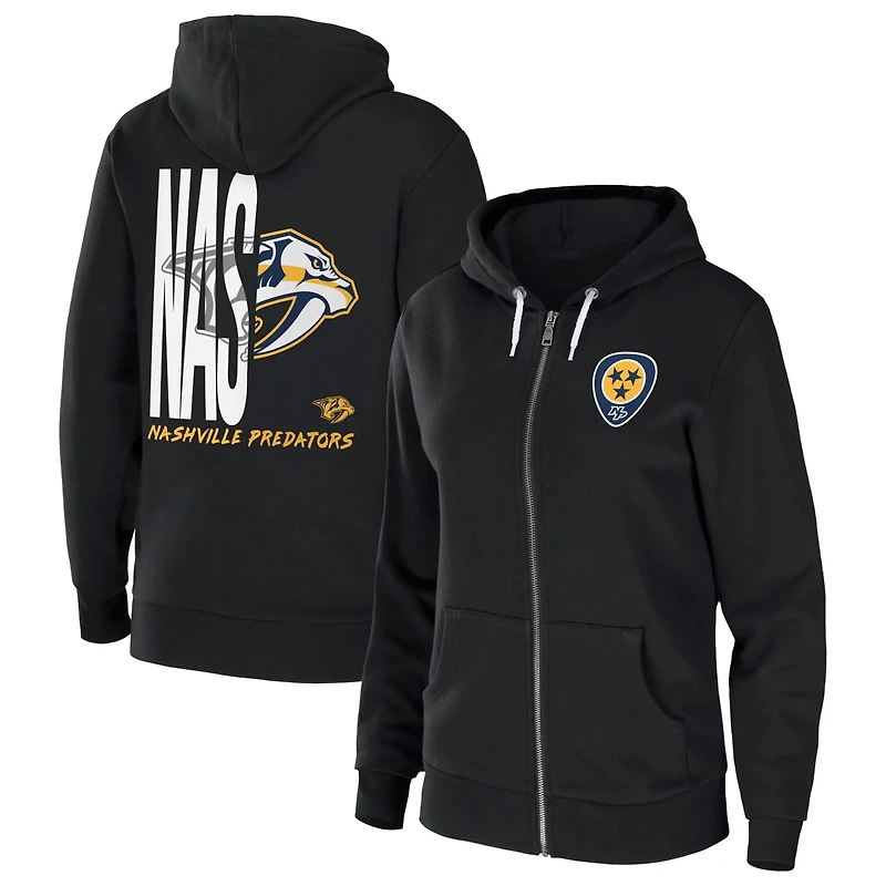 WEAR by Erin Andrews Nashville Predators Sponge Fleece Full-Zip Hoodie