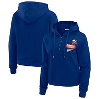WEAR by Erin Andrews New York Islanders Waffle-Knit Pullover Hoodie