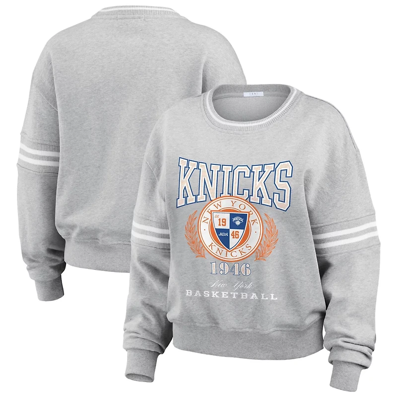 WEAR by Erin Andrews New York Knicks French Terry Pullover Sweatshirt